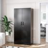 STANI Metal Storage Cabinet Locking Steel Storage Locker with 5 Adjustable Shelves 71H32W16D Tall Metal Cupboard for Office Home Garage Gym School view 3