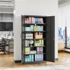STANI Metal Storage Cabinet Locking Steel Storage Locker with 5 Adjustable Shelves 71H32W16D Tall Metal Cupboard for Office Home Garage Gym School view 4