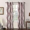 No. 918 Intersect 2-Pack Ogee Print Semi-Sheer Grommet Curtain Panel Pair view 1