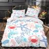 3-Pack Beach Shell Bedspread Ocean Themed Shell Conch Summer Quilt Lightweight Double Sided Conch Seahorse Starfish Coral Print Bedspread Set Coastal Bedding Twin 68x86 inch173x218 cm view 3