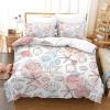 Nautical Themed Bed Cover 3 Piece Double Sided Quilt Cover, Cotton Fabric All Season Coastal Beach Shell Print Quilt Cover, Room Bedroom Quilt 2 Pillowcases (20 X 30 Inches) 90x90inch view 1