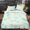 3 Piece Quilt King Ocean Theme, Lightweight Coastal Beach Bedding Shell Conch Starfish Print Bedspread Bedspread with 2 Pillowcases 90x90 inch228x228 cm view 3