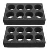 2 Pack 8 Cup Drink Carrier for, Reusable Coffee Tray Beverage Holder for Hot or Cold Drinks, to Go Coffee Cup Holder for Food, Coffee Shop, Office, Picnic view 1