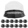 100pcs Clear Plastic Cupcake Box, Muffin Single Container Box Mini Cake Containers with Dome Lids for Wedding Birthday Party view 1