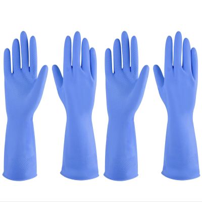 IUCGE Blue XL Rubber Gloves for Kitchen and Household Cleaning