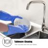IUCGE Blue XL Rubber Gloves for Kitchen and Household Cleaning view 3
