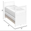 DORTALA Trundle Bed Twin Size, Wooden Daybed w/Trundle and 3 Storage Drawers, No Box Spring Required, Modern Captains Bed for Boys Girls Adults, Great for Bedroom, Guest Room (White, Twin) view 3