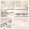 DORTALA Trundle Bed Twin Size, Wooden Daybed w/Trundle and 3 Storage Drawers, No Box Spring Required, Modern Captains Bed for Boys Girls Adults, Great for Bedroom, Guest Room (White, Twin) view 4