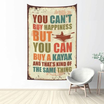 Bar Man Cave Decor You Can't Buy Happiness But You Can Buy A Kayak Tapestry Weird Decor Beer Decorations for Man Cave ( Size : 100X150CM )