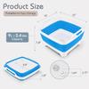 2.4 Gal(9L) Collapsible Dish Basin with Drain Plug, Space Saving Outdoor Multiuse Foldable Sink Tub, Dishpan, Kitchen Storage Tray for Camping, Vegetable Washing, RV (Blue) view 2