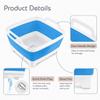2.4 Gal(9L) Collapsible Dish Basin with Drain Plug, Space Saving Outdoor Multiuse Foldable Sink Tub, Dishpan, Kitchen Storage Tray for Camping, Vegetable Washing, RV (Blue) view 3