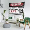 Bar Man Cave Decor Warning This Property is Protected by A Highly Trained Rat Tapestry Weird Decor Beer Decorations for Man Cave ( Size : 75X100CM ) view 2