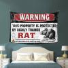 Bar Man Cave Decor Warning This Property is Protected by A Highly Trained Rat Tapestry Weird Decor Beer Decorations for Man Cave ( Size : 75X100CM ) view 3