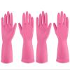 IUCGE Large Pink Protective Dishwashing Gloves, 2 Pairs, Reusable, Anti-slip Design view 1