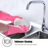 IUCGE Large Pink Protective Dishwashing Gloves, 2 Pairs, Reusable, Anti-slip Design view 3