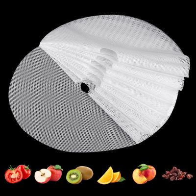 (8 Pack) Round Silicone Dehydrator Sheets, Dostk Premium Non Stick Silicone Mesh for Fruit Dehydrator, Tray Liner Reusable (Round 13" Diameter)