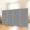 RANTILA 4 Panel Room Divider, 6 Ft Tall Folding Privacy Screen Room Dividers, Freestanding Room Partition Wall Dividers, 136''W x 20''D x 71''H, Grey view 1