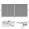 RANTILA 4 Panel Room Divider, 6 Ft Tall Folding Privacy Screen Room Dividers, Freestanding Room Partition Wall Dividers, 136''W x 20''D x 71''H, Grey view 2