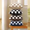 AmHoo Pack of 2 Decorative Throw Pillow Covers Checkerboard Luxury Super Soft Faux Fur Wool Set Case Cushion for Couch Sofa Bedroom 18 x 18-Inch Camel view 4