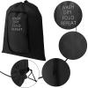 2 Pcs Travel Laundry Bag Washable Dirty Clothes Bag with Drawstring and Zipper for Suitcase, 22 x 18 Inch (Black, Gray,Classic) view 2