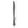 24-Piece retro relief Black Silverware Set for 6, 18/10 Stainless Steel Cutlery Flatware Set,Kitchen Tableware Set for Home and Restaurant, Knife Spoons and Forks Set, Dishwasher Safe (24 Pcs) view 2