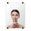 8Pcs Zinc Alloy Mirror Floating Glass Clip Set - Wall Mounted Mirrors Bracket/Clip for Bathroom, Dresser, Supporting Sheet Nail Fixed Fitting (Black) view 3