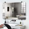 8Pcs Zinc Alloy Mirror Floating Glass Clip Set - Wall Mounted Mirrors Bracket/Clip for Bathroom, Dresser, Supporting Sheet Nail Fixed Fitting (Black) view 4