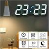 3D LED Digital Alarm Clock Wall Clock with 3 Adjustable Brightness Levels (Black) view 4