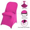 magalo 20 Pack Fuchsia Spandex Folding Waterproof Chair Cover, Stretch Chair Cover Protector for Wedding, Party, Dining Banquet and Other Special Events view 3