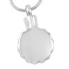 SHEIL Eternal Heart Flower Hold White Crystal Cremation Urn Necklace for Ashes Memorial Keepsake Jewelry for Women Free Funnel,1 view 3
