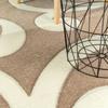 Paco Home Brown Beige Area Rug with Contour Cut and Modern Floral Pattern, Size: 5'3" x 7'7" view 2