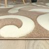 Paco Home Brown Beige Area Rug with Contour Cut and Modern Floral Pattern, Size: 5'3" x 7'7" view 3