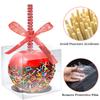 MGWOTH Candy Apple Boxes with Bling Stick Hole Set,20 Pack Caramel Apple Wrapping Kit with Clear Containers & Rhinestone Bamboo Skewers & Glitter Ribbons,Top for Cake Pop Chocolate Treat Christmas view 2