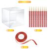 MGWOTH Candy Apple Boxes with Bling Stick Hole Set,20 Pack Caramel Apple Wrapping Kit with Clear Containers & Rhinestone Bamboo Skewers & Glitter Ribbons,Top for Cake Pop Chocolate Treat Christmas view 4