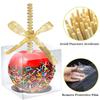 MGWOTH Candy Apple Boxes with Bling Stick Hole Set,20 Pack Caramel Apple Wrapping Kit with Clear Containers & Rhinestone Bamboo Skewers & Glitter Ribbons,Top for Cake Pop Chocolate Treat Christmas view 2