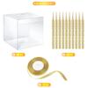 MGWOTH Candy Apple Boxes with Bling Stick Hole Set,20 Pack Caramel Apple Wrapping Kit with Clear Containers & Rhinestone Bamboo Skewers & Glitter Ribbons,Top for Cake Pop Chocolate Treat Christmas view 4