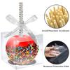 MGWOTH Candy Apple Boxes with Bling Stick Hole Set,20 Pack Caramel Apple Wrapping Kit with Clear Containers & Rhinestone Bamboo Skewers & Glitter Ribbons,Top for Cake Pop Chocolate Treat Christmas view 2