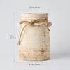 SIDUCAL Ceramic Decorative Flower Vase, 8 Inch Rustic Distressed Pottery Decorative Flower Vase for Home Decor, Ideal Shelf, Bookshelf, Mantle, Entryway, Living Room, Table Decor view 4