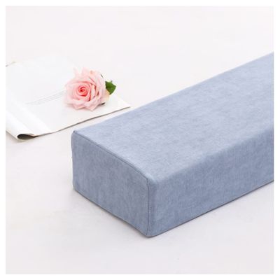 Durable Bed Headboard Pillow Cushion Bed Gap Filler Bedside Protection Cushion for Sofa, Rectangle Bolster Long Armrest Mattress Pillow Cushion (Color : Blue, Size : 20X8X200cm)