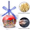 MGWOTH Candy Apple Boxes with Bling Stick Hole Set,20 Pack Caramel Apple Wrapping Kit with Clear Containers & Rhinestone Bamboo Skewers & Glitter Ribbons,Top for Cake Pop Chocolate Treat Christmas view 2