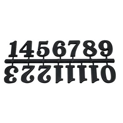 Black Plastic Self Adhesive Numbers Arabic Numerals 20mm Full Set