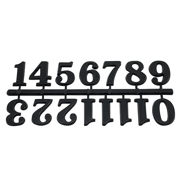 Black Plastic Self Adhesive Numbers Arabic Numerals 20mm Full Set