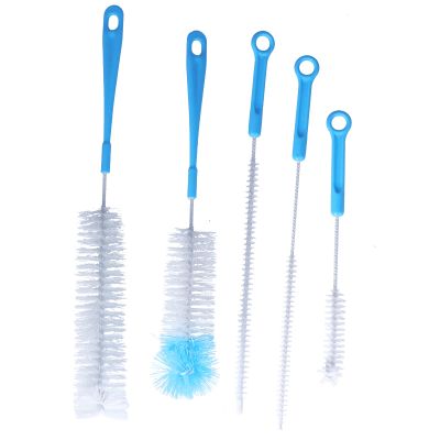 5Pcs Bottle Brush Cleaner, Long Handle Water Bottle Cleaner Brush for Narrow Cup, Flask, Pipes, Kettle Spout Brushes(Blue)