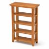 LUOZZY Mini Wooden Bookcase Dollhouse Furniture Doll House Book Shelf Decor view 1