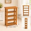 LUOZZY Mini Wooden Bookcase Dollhouse Furniture Doll House Book Shelf Decor view 2