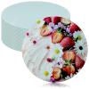 CALCA 11.8in Sublimation Cutting Board Blanks Round Tempered Glass Cutting Board Anti Slip Scratch Resistant Cutting Boards with White Coating, Textured Surface 20pcs/ctn view 2