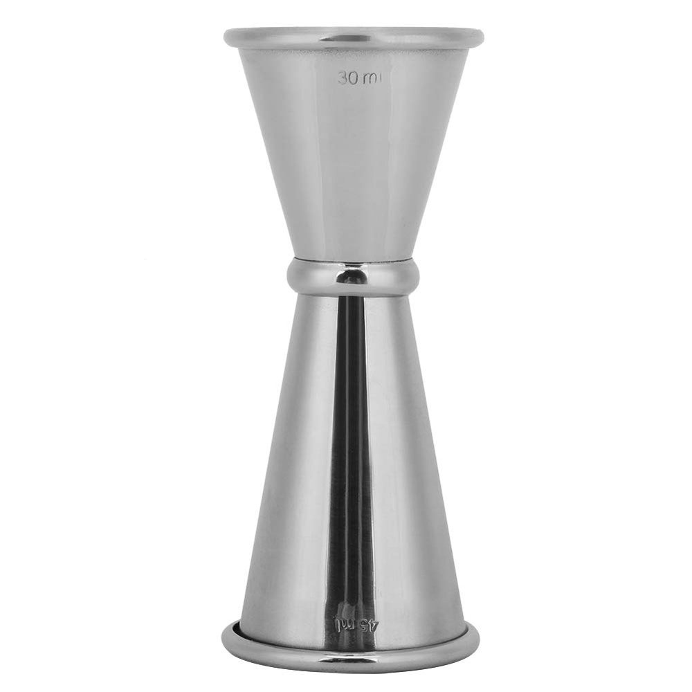 30/45ml Stainless Steel Wine Cocktail Shaker Double Jigger Bartending Measuring Measurements Inside Tool Bar Pourers for Family,Bar Jigger, Bar, Hotel, Cafe, KTV, Bar Jigger, 30/45ml Stainless S
