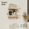 BAOBAB WORKSHOP Wood Floating Shelves for Bathroom Wall, Rustic Shelf 16 inch, Floating Wooden Shelves for Bedroom Kitchen Living Room, Natural Wood Shelves, 16 x 6.7 Inch, Set of 2 view 3
