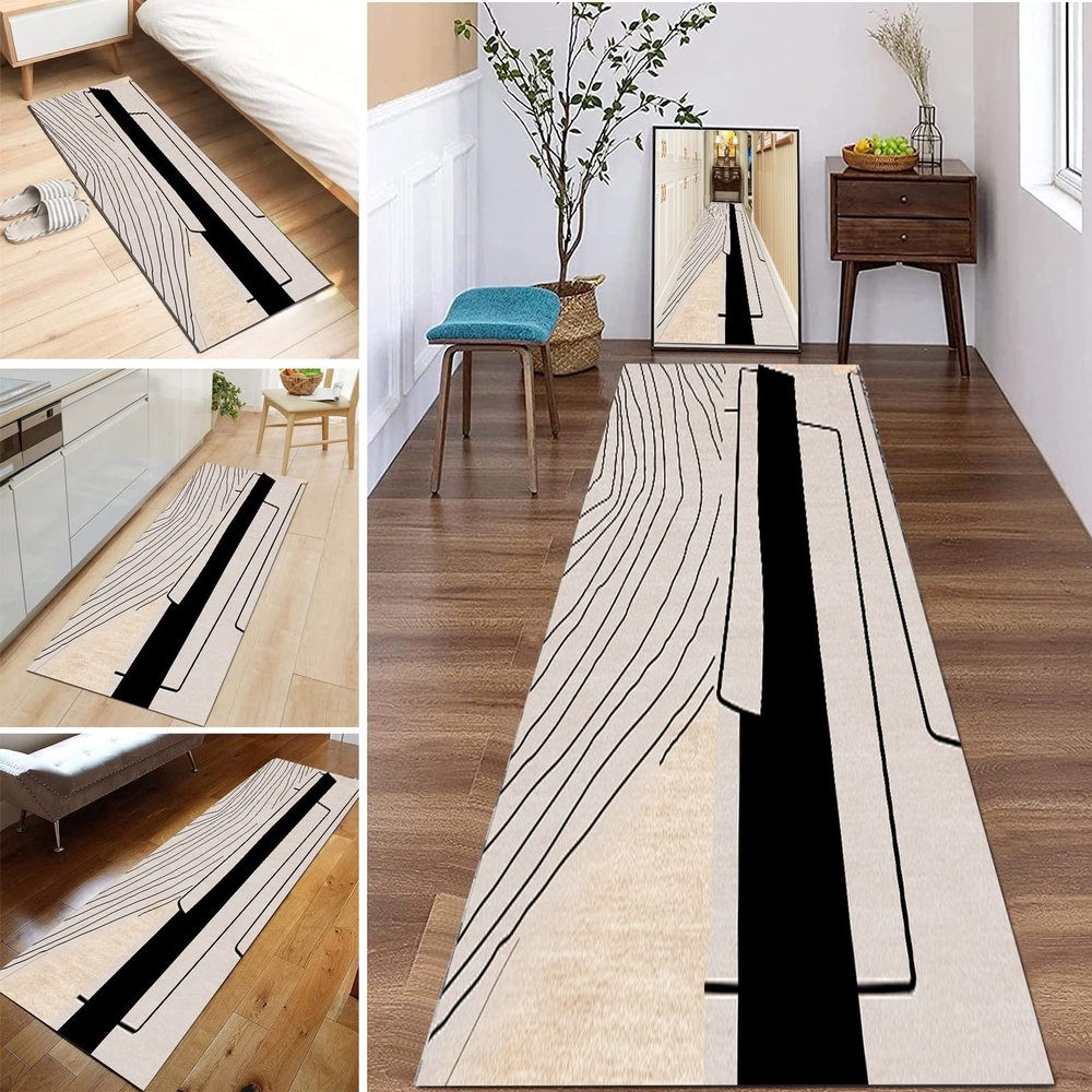 GRAPKS Modern Home Decoration Hallways Carpet Runners, Washable Narrow Runner Rug for Entryway/Corridor/Kitchen/Bedroom/Stair, 60cm/70cm/80cm/100cm Wide (Size : 2.6 ft x 16.4 ft)