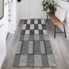 Modern Soft Touch Hallway Rug Runner, Indoor Home Decoration Corridor/Entryway/Stair Kitchen Carpet Runners 60cm/70cm/80cm/100cm Wide Grey Area Rug (Size : 2 ft x 16.4 ft) view 3